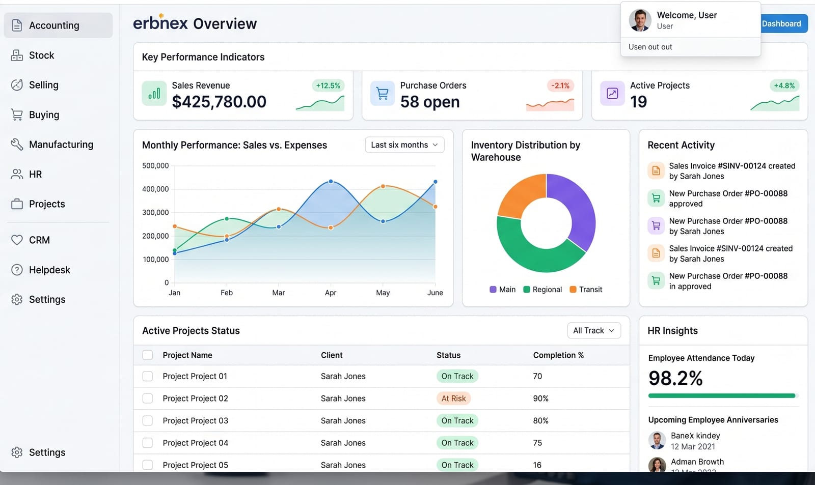 ERP Solutions — screenshot