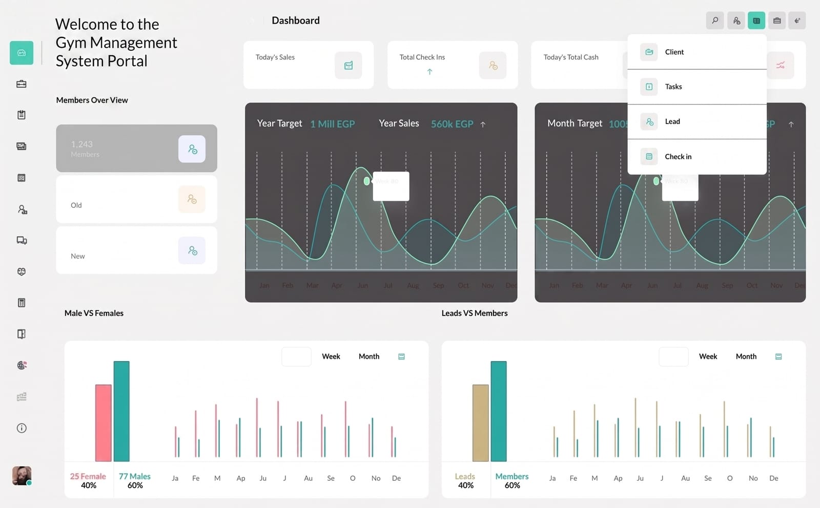 Gym Management System — screenshot